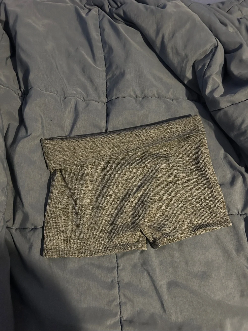 Colsie Seamless Ribbed Grey Bike Shorts